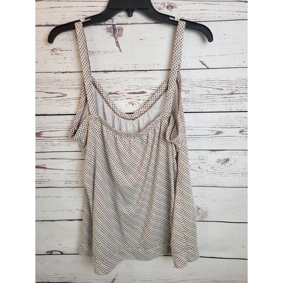 Vintage Maurices 90s Brown Mini Polka Dot Sleeveless Tank Top Women's Size 1X - Picture 7 of 9